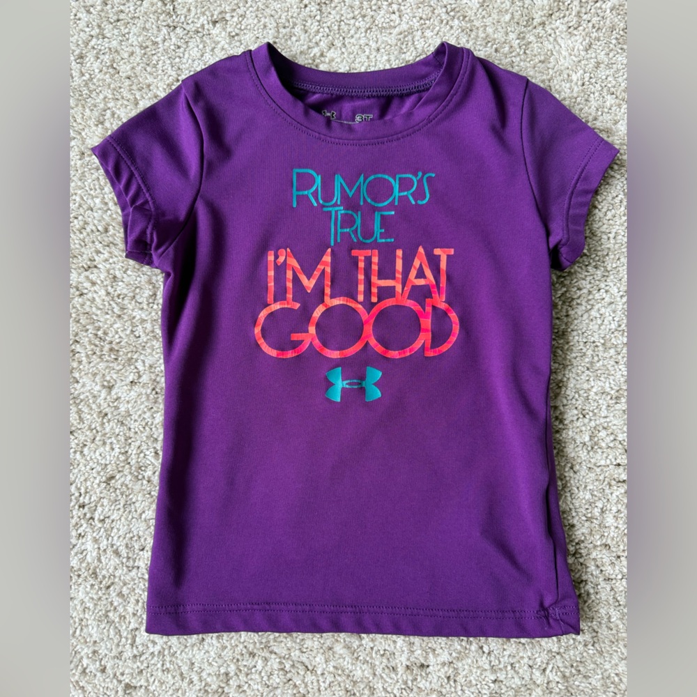 Under Armour Purple Kids Shirt with Colorful Print